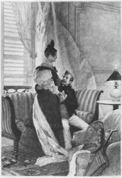Emma Bovary en Rodolphe, illustratie uit 